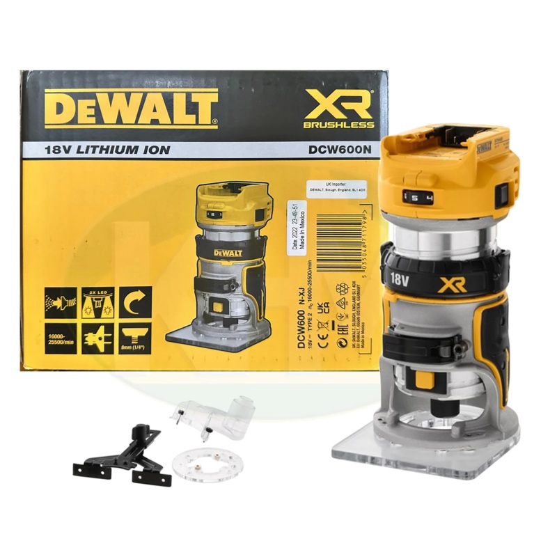 Dewalt DCW600N 18V/20V Cordless Brushless Palm Router / Trimmer 1/4" (Bare Tool)