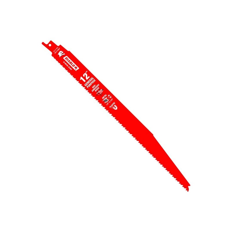 12 in. Bi-Metal Reciprocating Blade for Nail-Embedded Wood, Metal, and Plastic