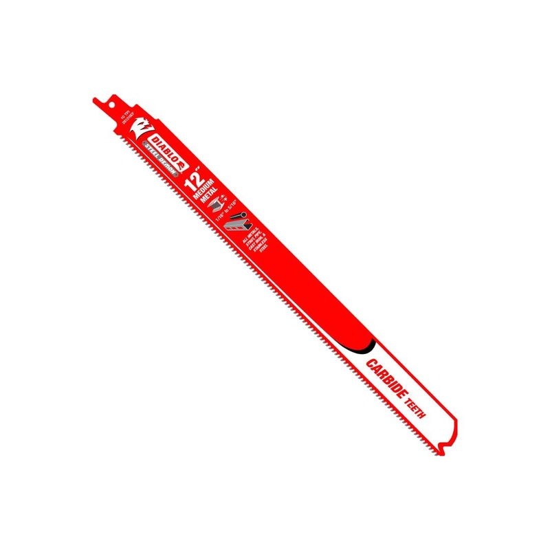 12 in. Steel Demon Carbide Reciprocating Blades for Medium Metal Cutting