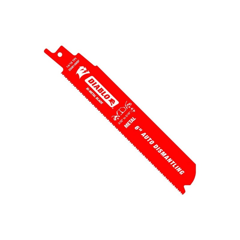 6 in. Bi-Metal Reciprocating Blade for Auto Dismantling