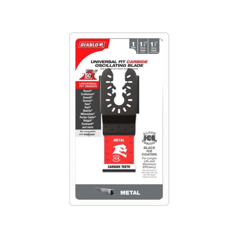 1-1/4 in. AMPED Steel Demon Universal Fit Carbide Teeth Oscillating Blade for Metal