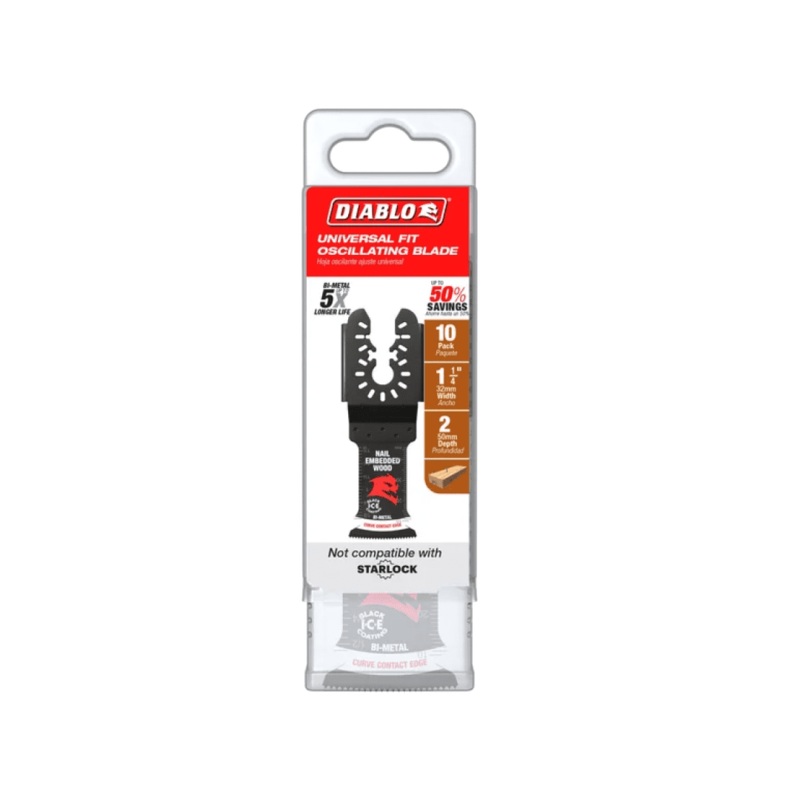 1-1/4 in. Demo Demon Universal Fit Bi-Metal Oscillating Blades for Nail-Embedded Wood