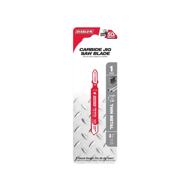 3-1/4 in. 24TPI Carbide Jig Saw Blade for Thin Metal