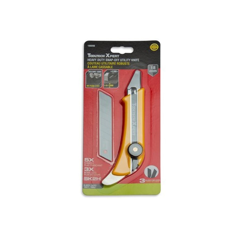 Heavy Duty Snap-off Utility Knife With Carpet Tucker