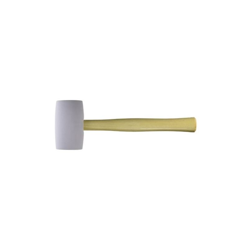 Rubber Mallet With Wood Handle 160z White Head