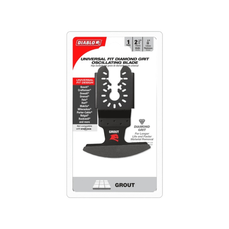 Universal Fit Diamond Grit Oscillating Blade for Grout