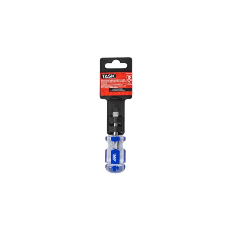 1/4" Slotted 1-1/2" Stubby Elite Acetate Hard Grip Screwdriver