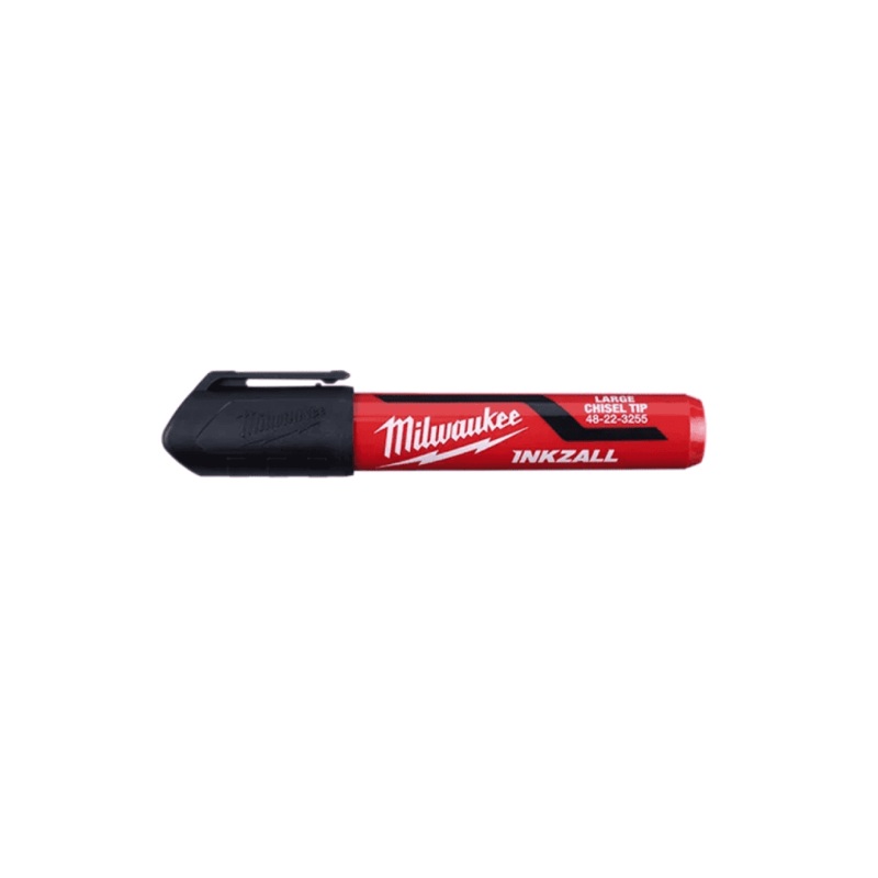 INKZALL Large Chisel Tip Black Marker