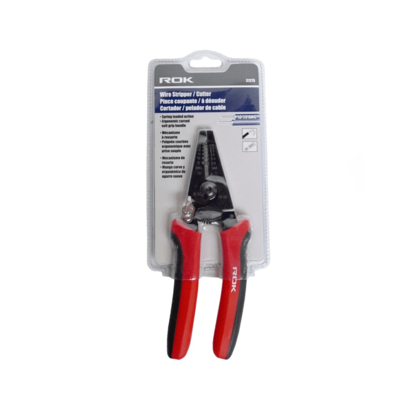 Wire Stripper / Cutter with Curved Handle