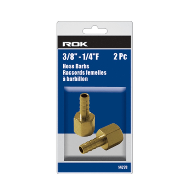 1/4" Female  3/8" Barb Hose Barb 2-Pack