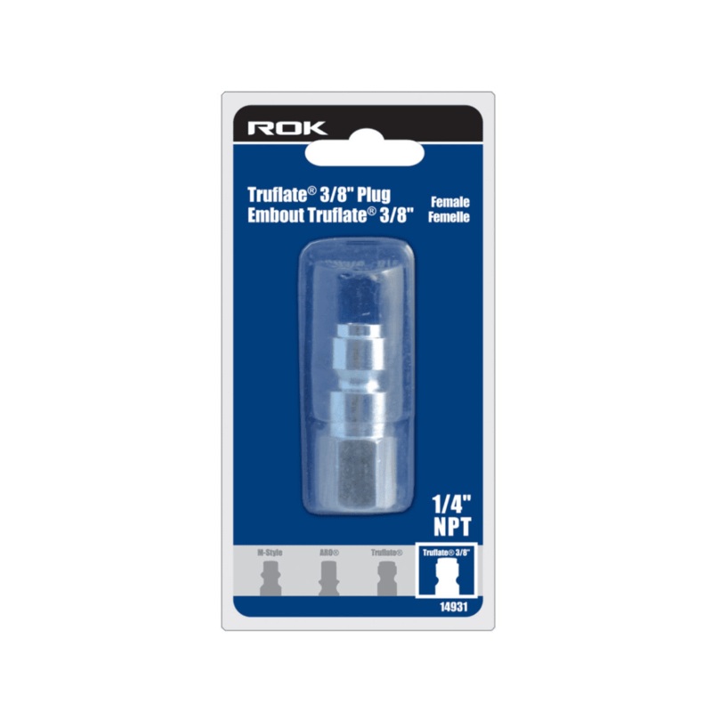 1/4" Female Plug 3/8 Auto Tru-flate