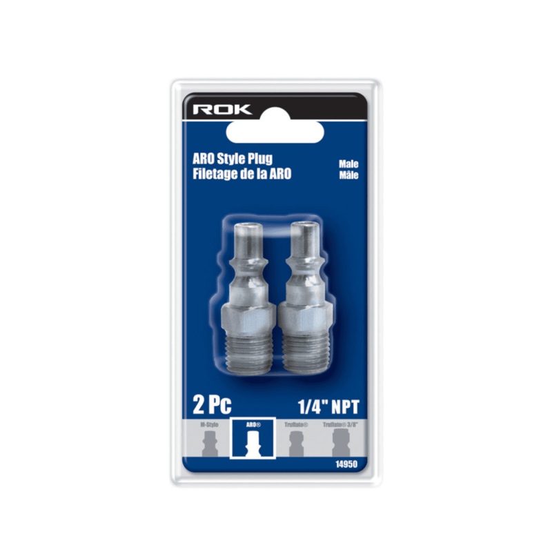 1/4" Male Plug ARO Style 2-Pack