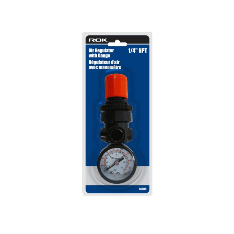1/4" NPT Air Regulator With Gauge