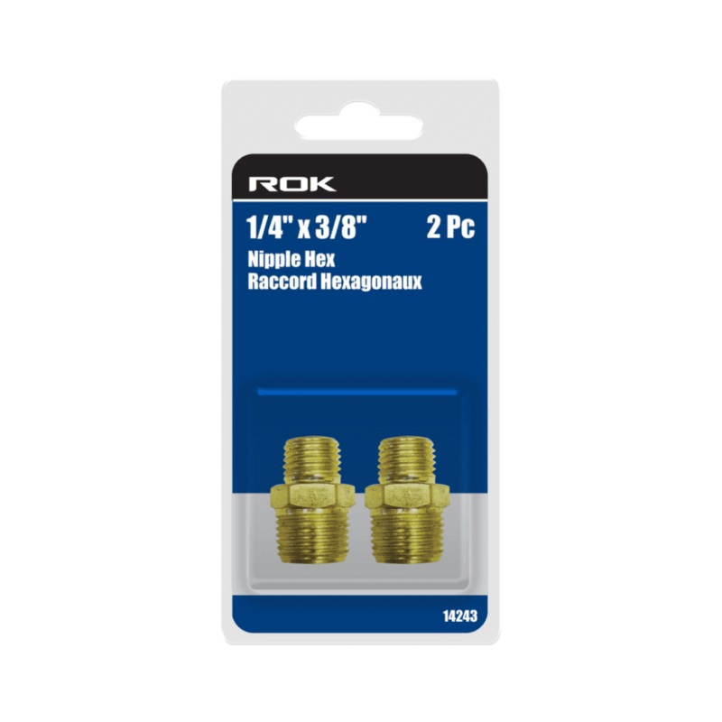 1/4"x3/8" Nipple-hex 2-Pack