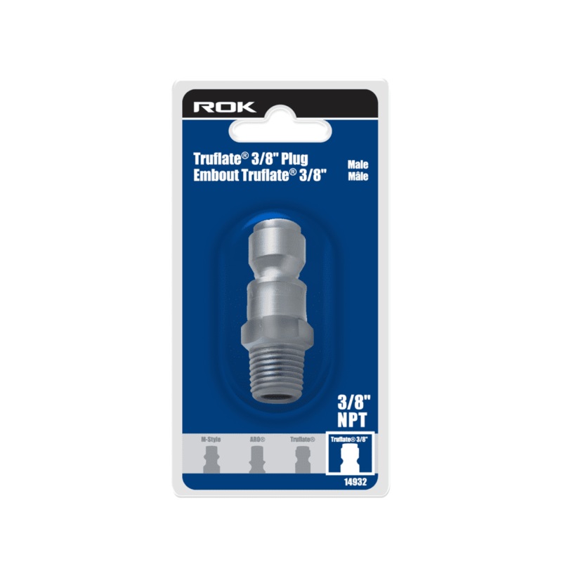 3/8" Male Plug 3/8 Auto Tru-flate