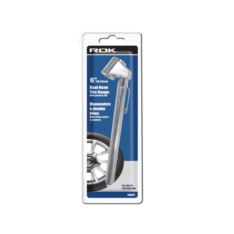 6" Tire Gauge Dual Head