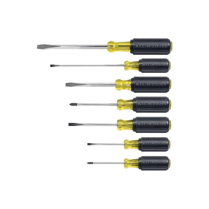 7PC Screwdriver Set, Slotted and Phillips