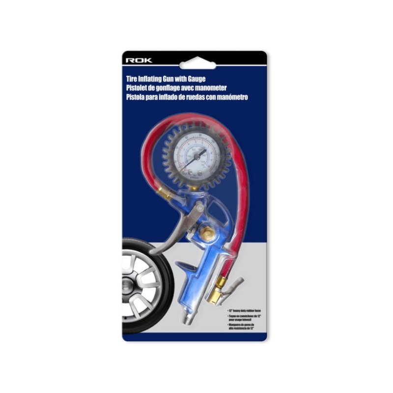 Tire Inflating Gun With Gauge