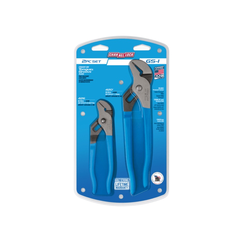 2PC Tongue & Groove Pliers Set