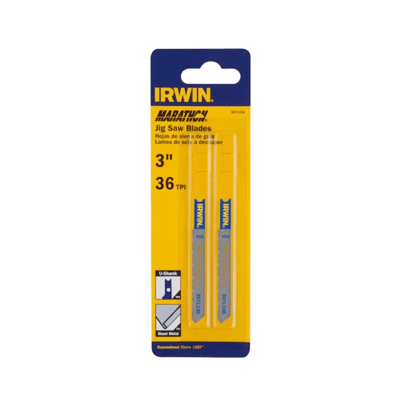 3" 36TPI U-Shank Bi-Metal Jig Saw Blade 2-Pack