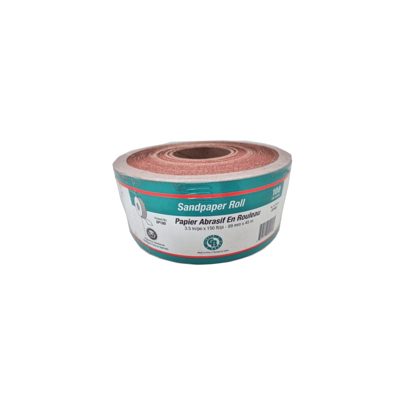 3.5" x 30' #100 Grit Spongeback Sandpaper Rolls
