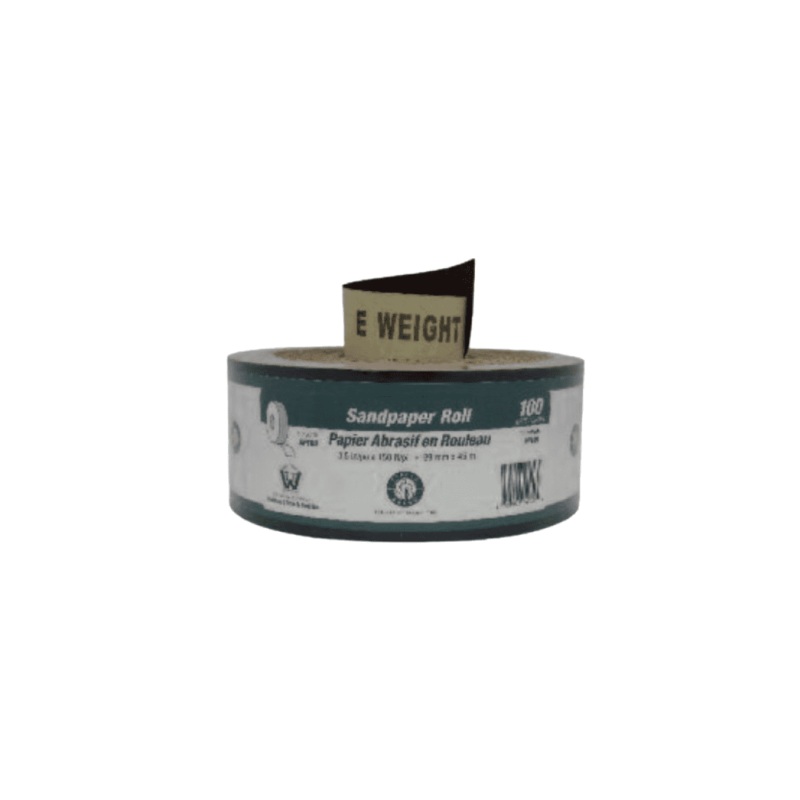 3.5" x 75 #220 Grit Paperback Sandpaper Roll