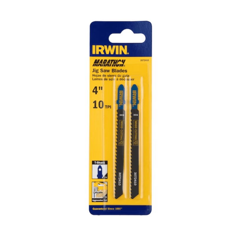 4" 10TPI T-shank Carbon Milled Jig Saw Blades 2-Pack