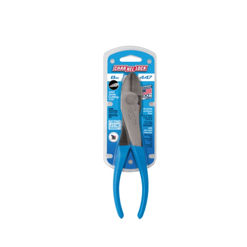 8" High Leverage Curved Diagonal Cutting Pliers