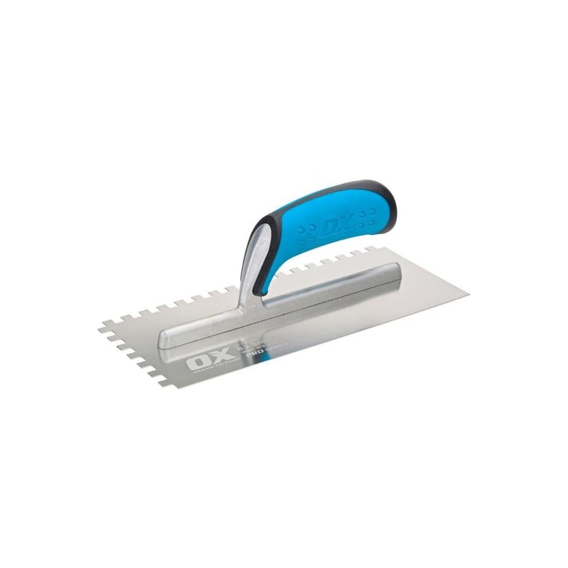 OX Tools 5/16" x 1/4" x 1/16" V-Notch Trowel | Stainless Steel