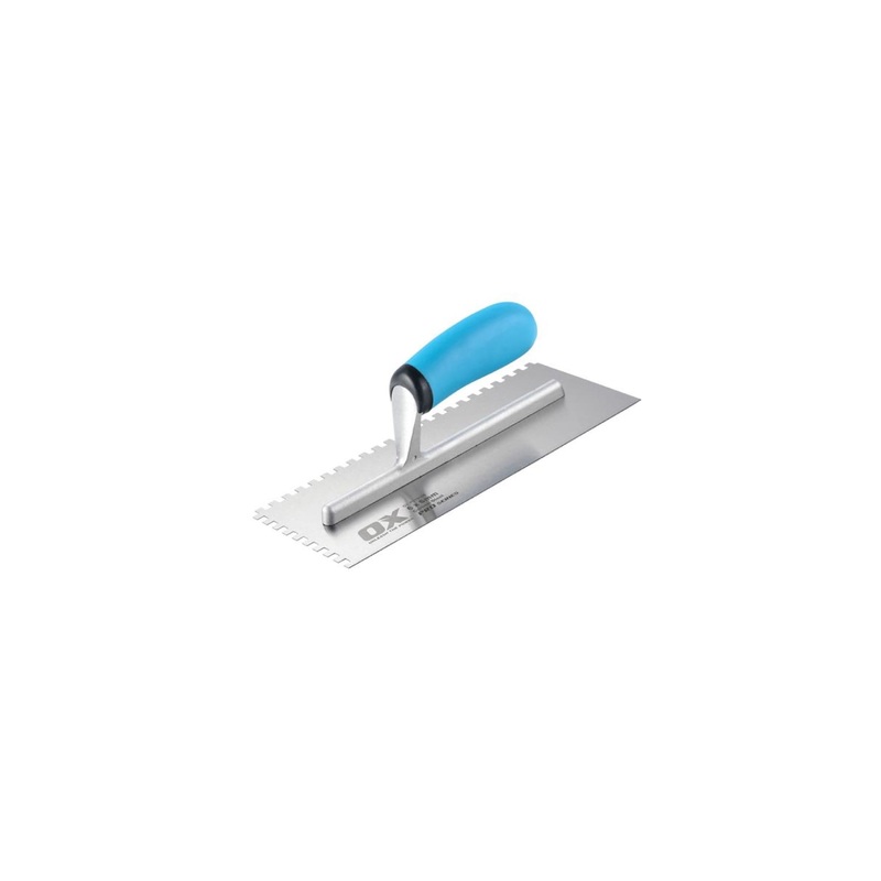 Trade Carbon Steel Square Notch Trowel 4-3/4" X 11" Sq 1/4" X 1/4" X 1/4"