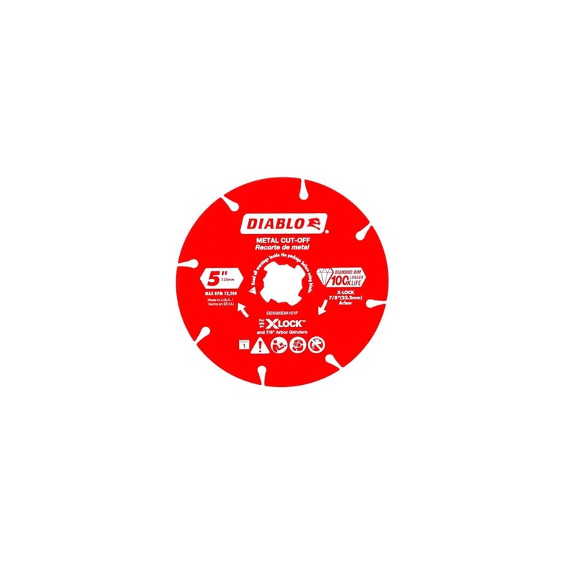 5" X-LOCK Diamond Rimmed Metal Cut-Off Disc