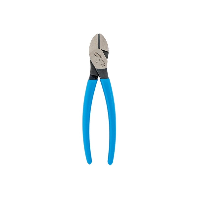 Channellock 337 Diagonal Cutting Plier, 7 in OAL, Blue Handle