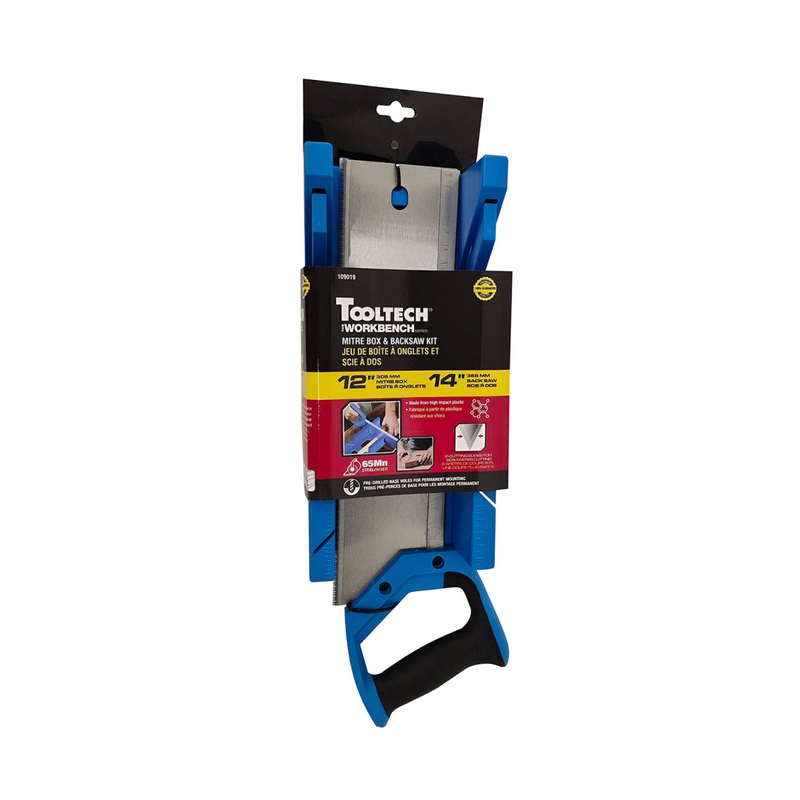 2PC Mitre Box 12in & Backsaw 14in Kit Orange
