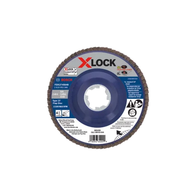 4-1/2 In. X-LOCK Arbor Type 27 40 Grit Flap Disc