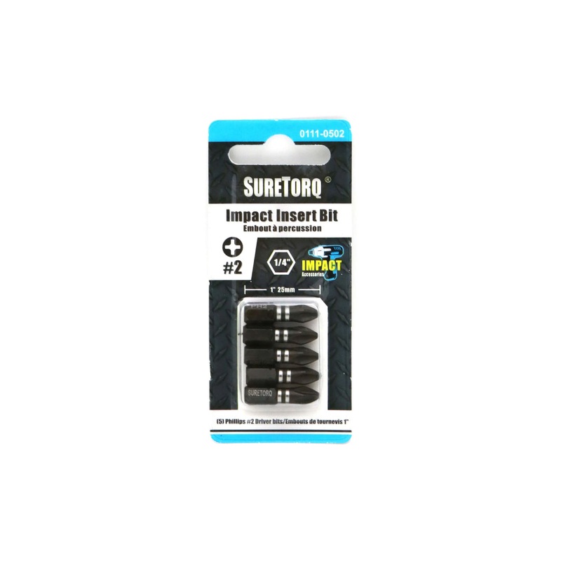 Impact 1" Insert Bits Card 5pcs