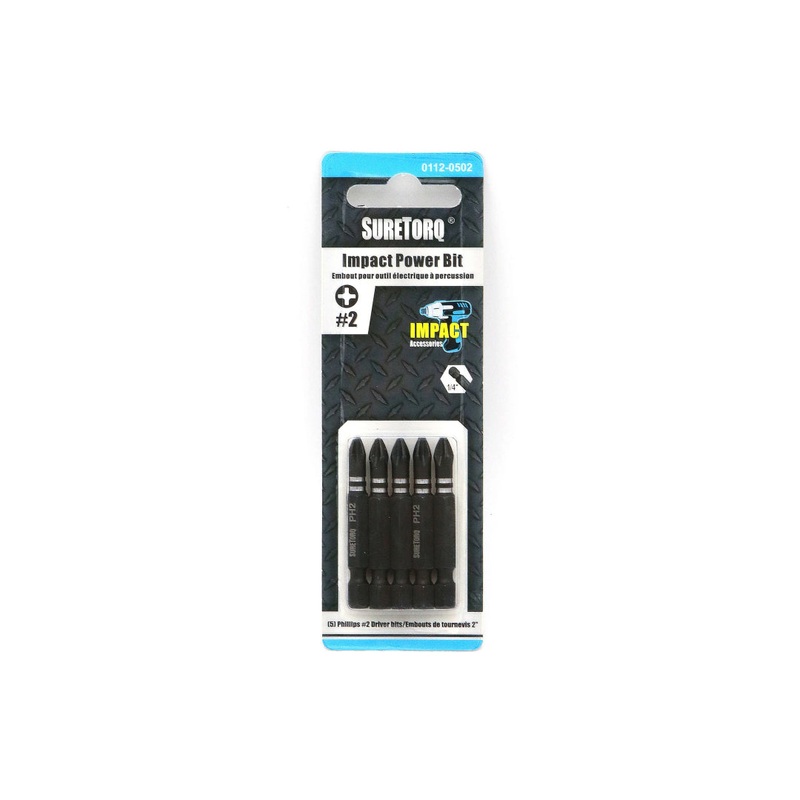 Impact Power Bits 2" Card 5pcs