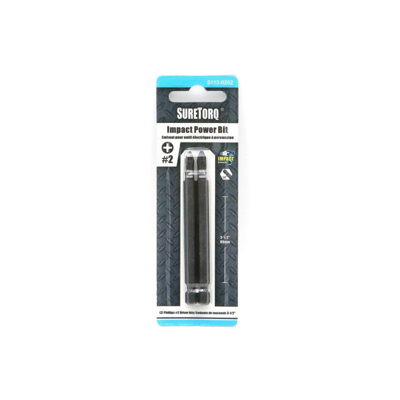 Impact Power Bits 3-1/2" Card 2pcs