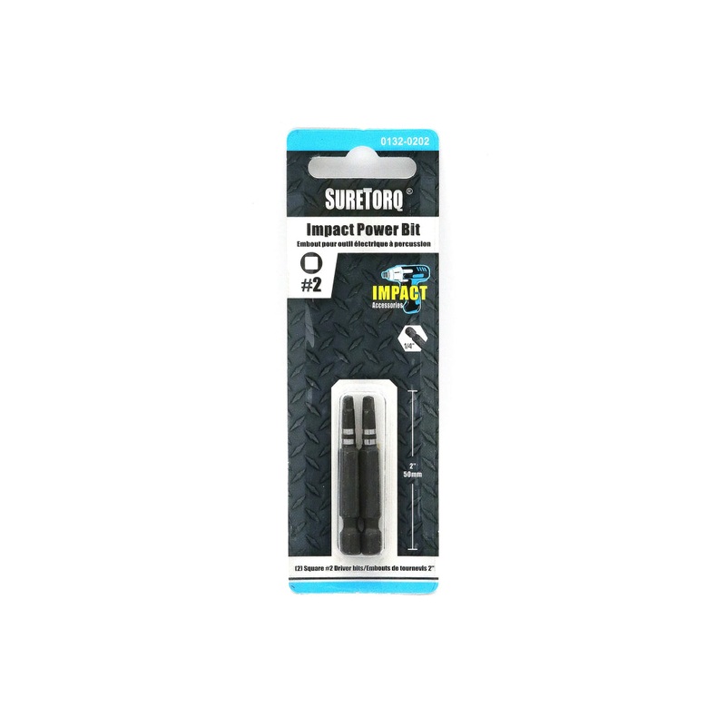 Impact Square Power Bits 2" Card 2pcs