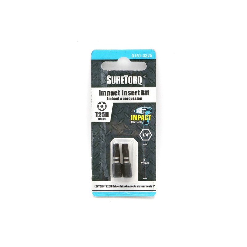 Impact TORX Tamper Resistant 1" Insert Bits Card 2pcs