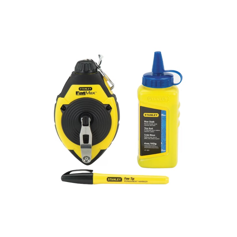 STANLEY FATMAX 30m Xtreme Chalk Line Reel 30m With Blue Chalk and Marker