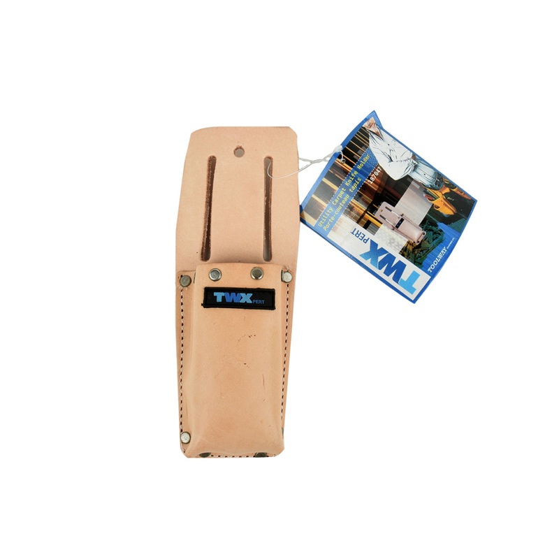 Utility Carpet Knife Belt Loop Holder Natural/White Leather
