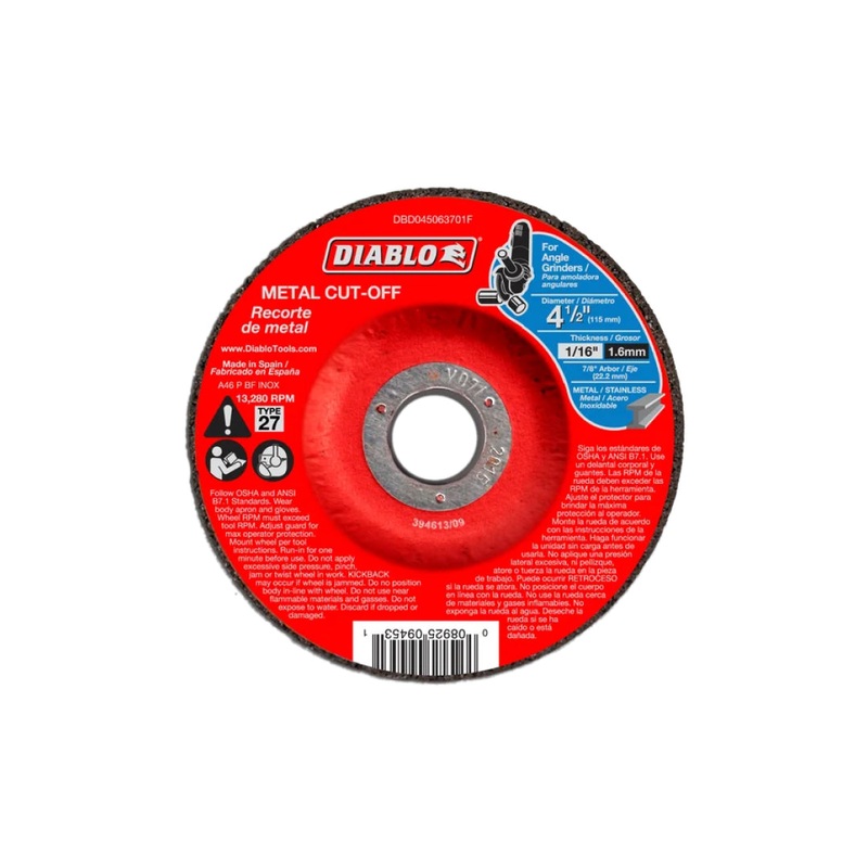 4-1/2" Type 27 Metal Cut-Off Disc