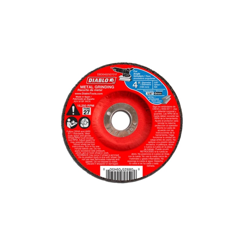 4" Type 27 Metal Grinding Disc