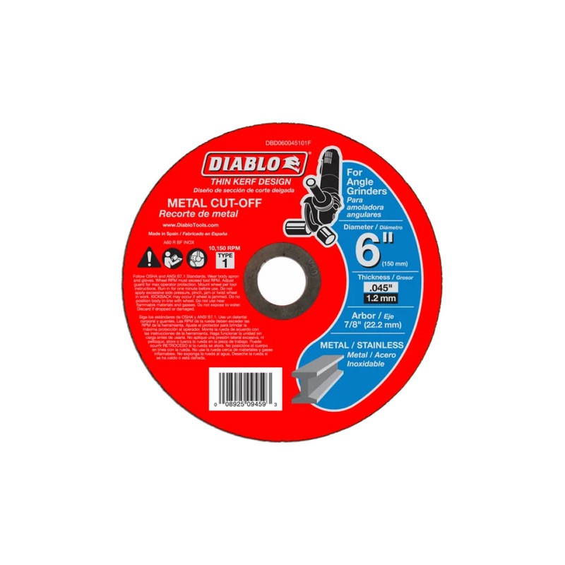 6" Metal Cut-Off Disc