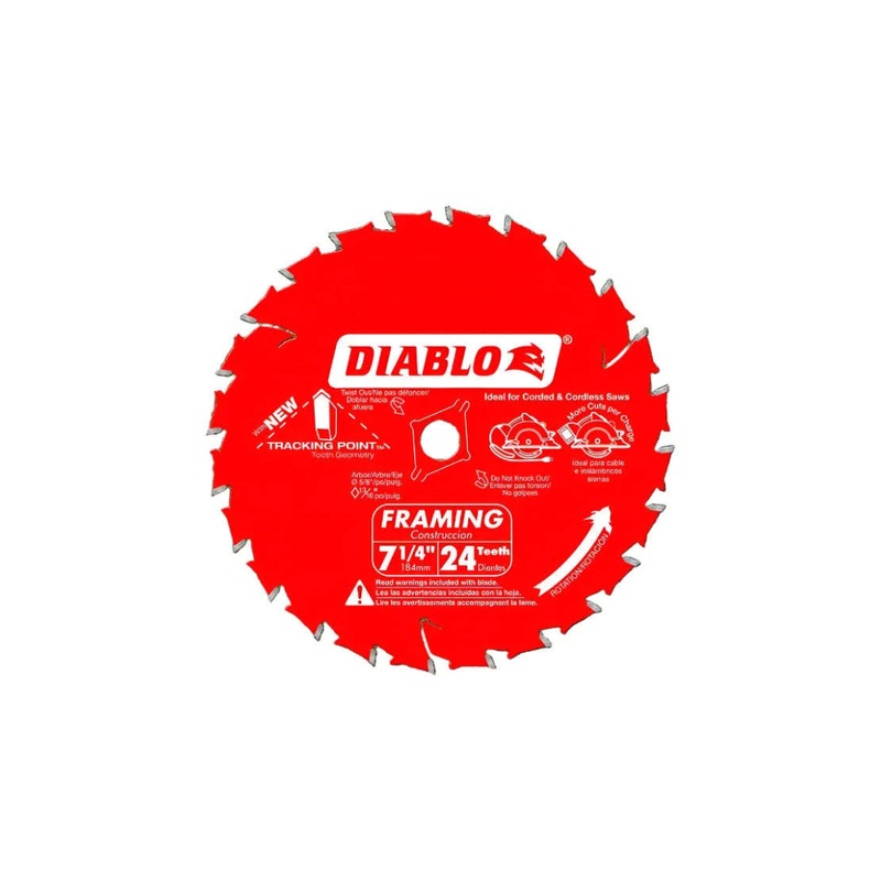 7-1/4" x 24-Tooth Framing Saw Blade 2PK