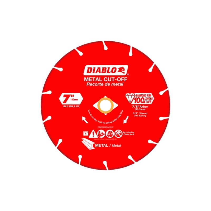 7" Diamond Metal Cut-Off Disc