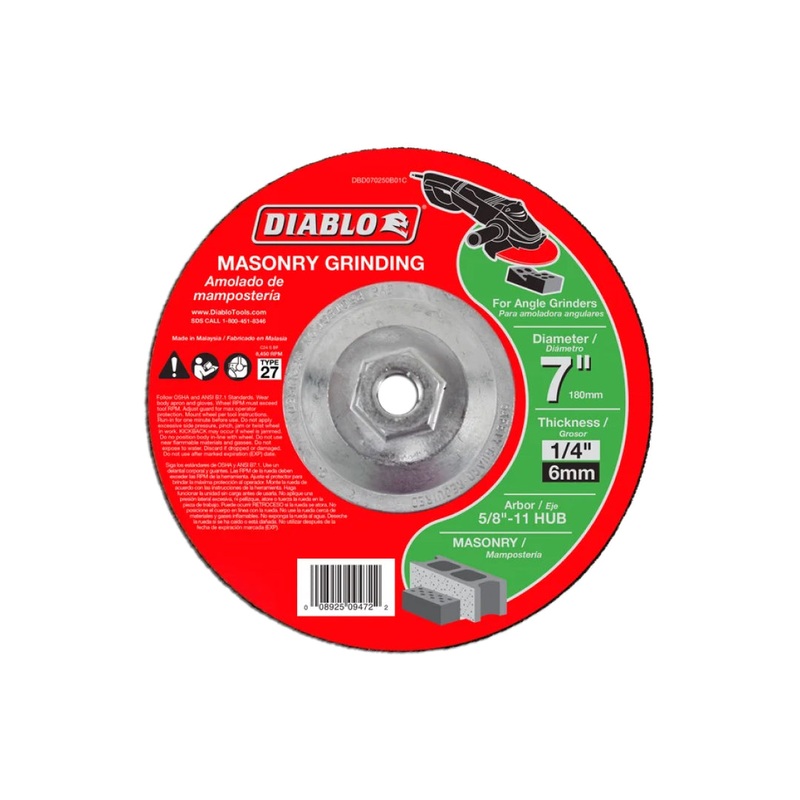 7" Type 27 Masonry Grinding Disc