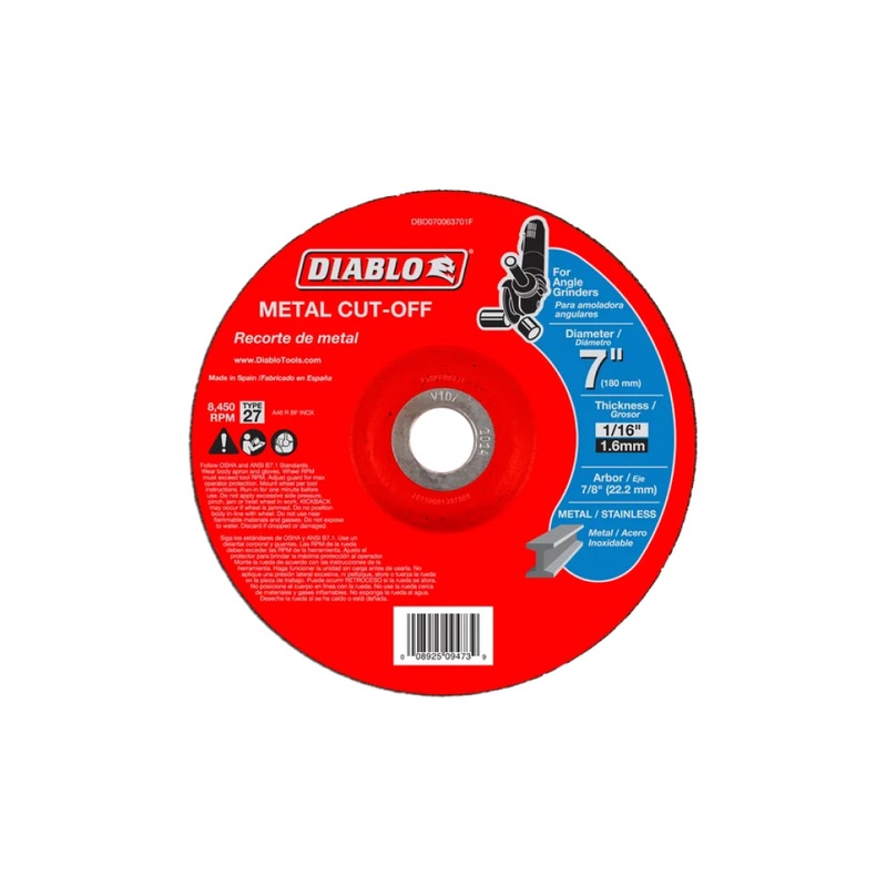 7" Type 27 Metal Cut-Off Disc