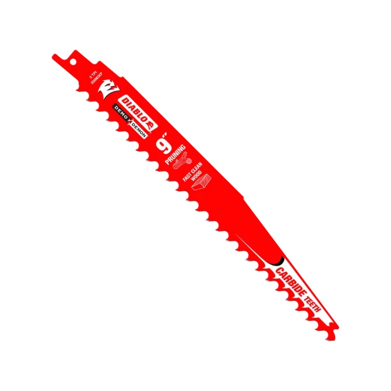 9" 3TPI Demo Demon Carbide Teeth Reciprocating Saw Blade for Pruning and Clean Wood
