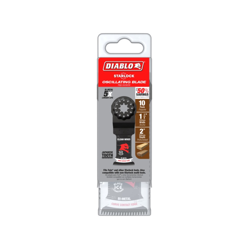 1-1/4 in. Starlock Bi-Metal Oscillating Blades for Clean Wood 10-Pack